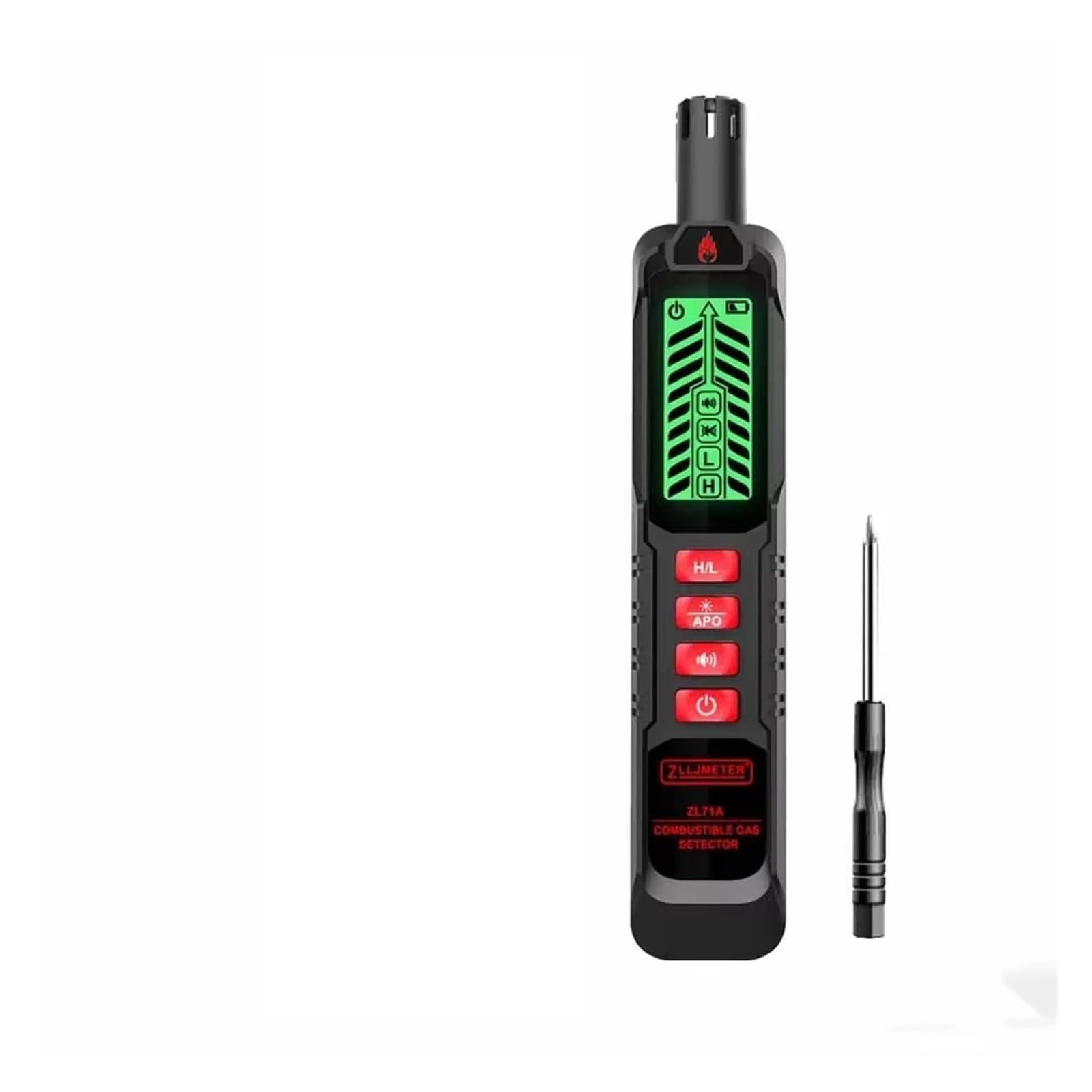 Detektor gazu, Detektor wycieku gazu Akumulatorowy detektor gazów palnych Alarm dźwiękowy i ekranowy Miniaturowy(ZL71A)