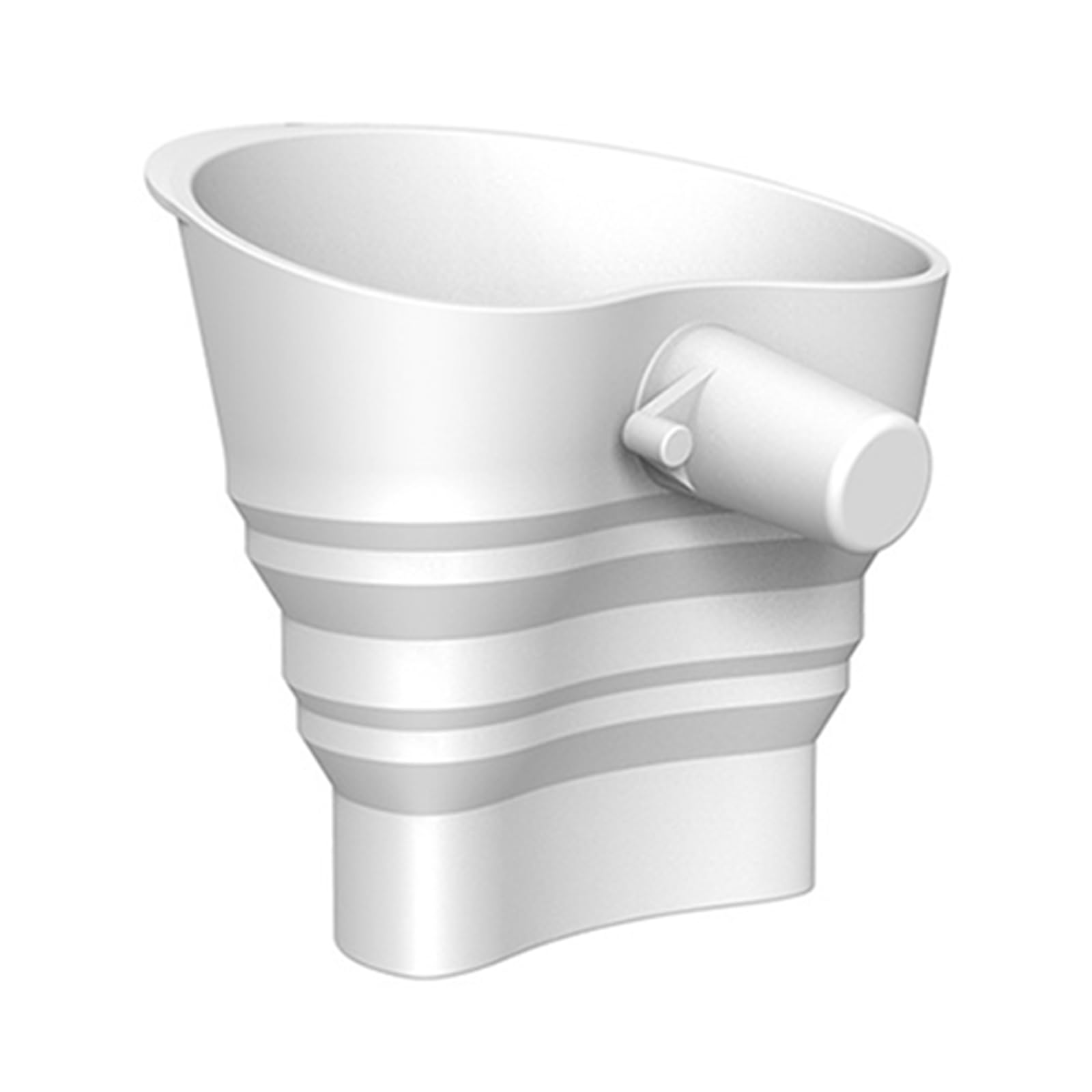 Kalttoy White Silicone Flexible Foldable Pouring Funnel With 30 Degree Angled Spout Silicone Flour Funnel For Mixer Space Saving Food Grade Mixer Flour
