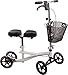 Roscoe Knee Scooter with Basket - Knee Walker for Ankle or Foot Injuries - Height Adjustable Knee Crutch Medical Scooter, White