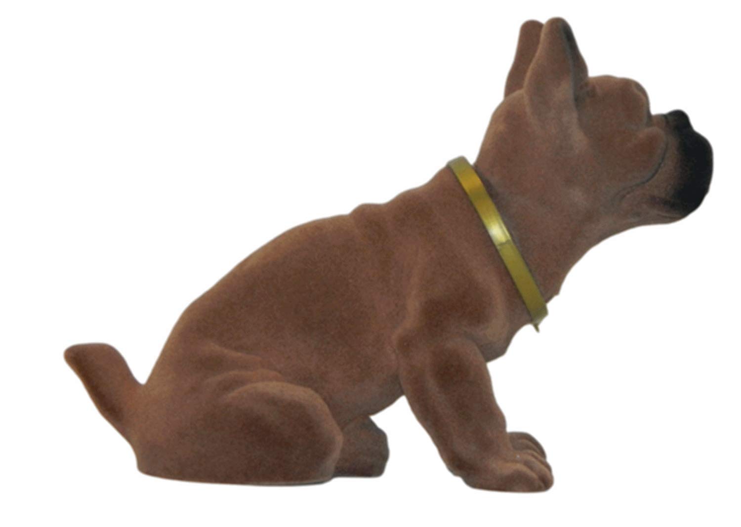 RAKSO Wackelhund Pudel Schwarz – Sitzende Dekofigur Mit Wackelndem Kopf, 20,5 Cm Hoch