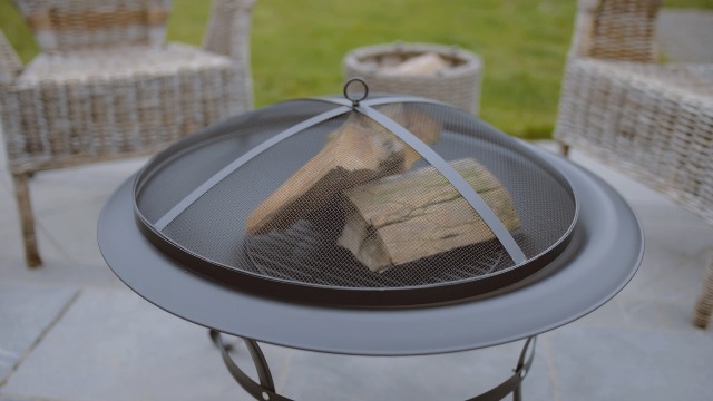 MaxxGarden Brasero Pyramid 35×100 Cm - Cheminée De Jardin - Cheminée D' Extérieur - Poêle De Jardin Au Bois - Noir