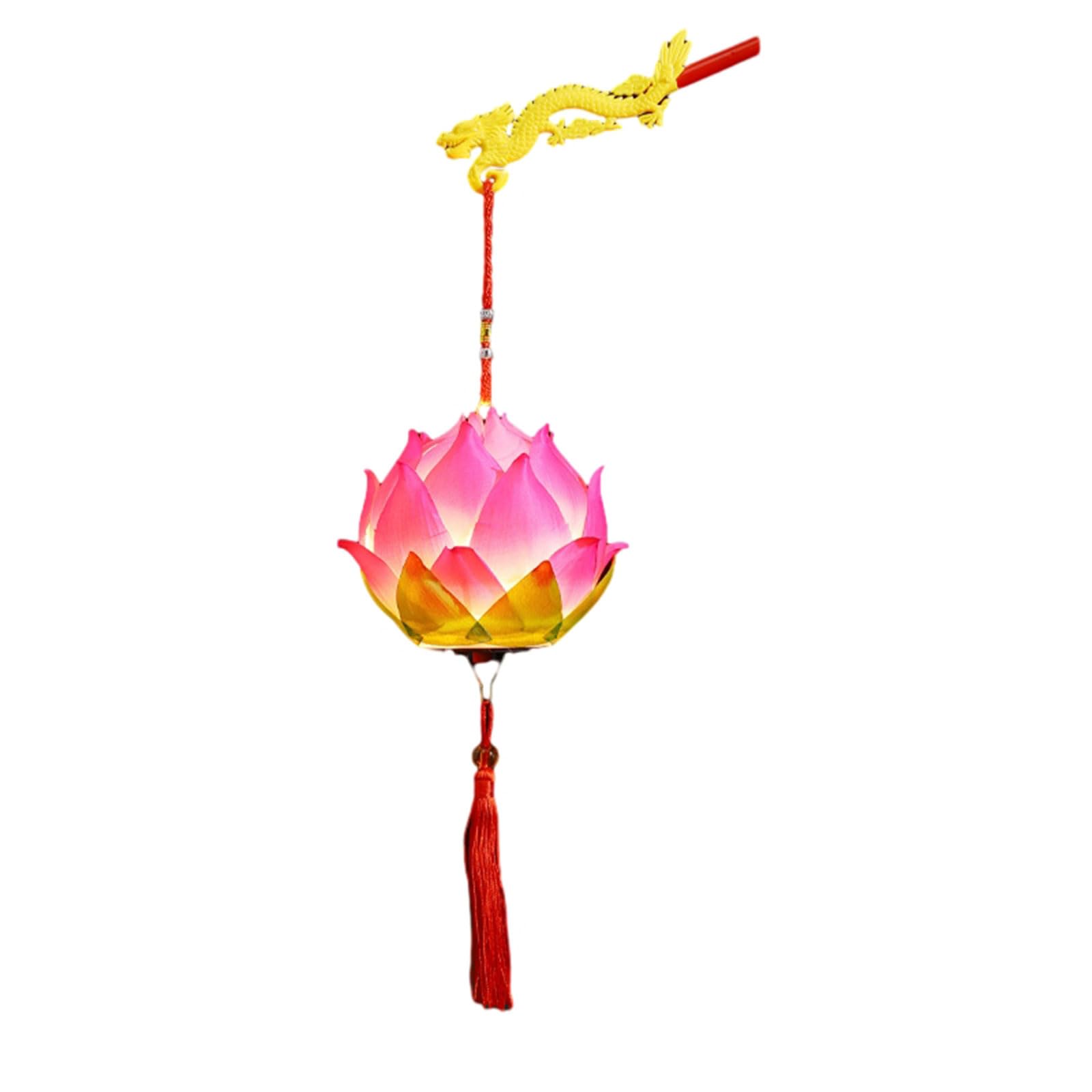 Tertioi Rose Red Handheld Blossom Flower Lanterns Lights Party Glow Mid Autumn Festival Gift New Year Dance Props Decoration Handheld Decoration