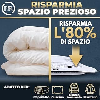 FiRiO XXL Sacchi Sottovuoto Piumoni e Coperte I 2 PEZZI I Taglia XXL: 130x90 cm I Sacchetti Sottovuoto Piumoni, Buste Sottovuoto Piumini I Large Vacuum Bags for Bedding I Sacchi Sottovuoto Grandi