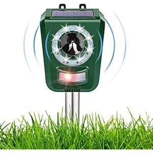 Repelente de Gatos, Solar Ultrasónico Ahuyentador Pare Gatos, Outdoor Jardin Repeller para Los Animales con Carga Solar 6 51KmrLSb2YL. SS300