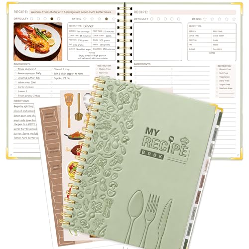 Carnet de recettes vierge pour écrire vos secrets de cuisine au quotidien