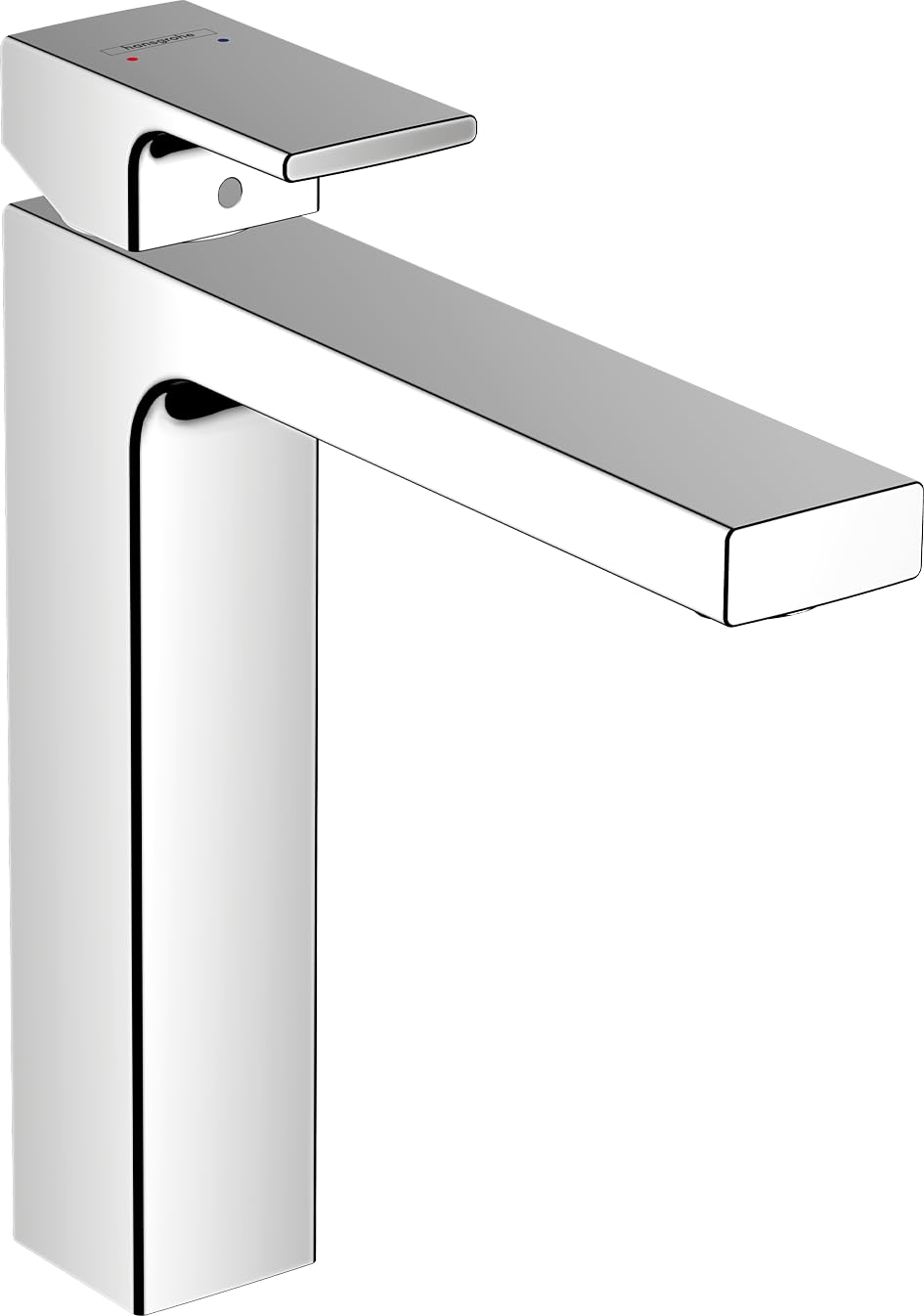 hansgrohe Vernis Shapre - grifo lavabo sin desagüe, grifo monomando lavabo, altura del caño 190 mm, ahorro de agua (EcoSmart), cromo, 71591000