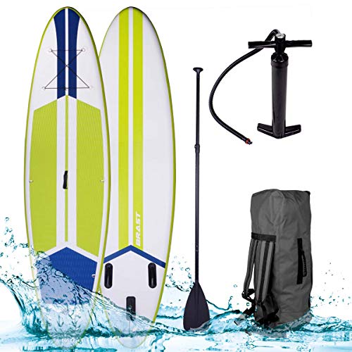 Brast Tabla Paddle Surf Hinchable Galaxy 300 X 76 X 15Cm Capacidad 110Kg + Remo Telescópico + Mochila + Bomba + Kit De Reparación, Antideslizante. Paddle Surf Hinchable Para Principiantes Y Expertos