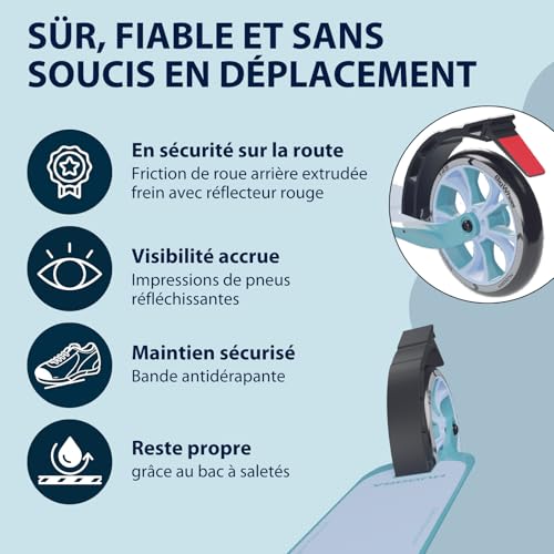 Trottinette HUDORA BigWheel 180 sécurisée et ajustable jusqu'à 60 kg - 5
