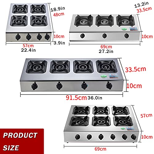 Estufa a gas empotrable 4 puestos 110V miniatura 6