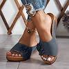 Orthopedic Wedge Sandals for Women Summer Dressy 2025, Chic Flowers Sandal Arch Support Fish Mouth Open Toe Slippers Wedge Platform Sandal