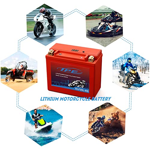 Image of YTX20L Lithium Battery 12V 9Ah 620CCA LiFePO4 Motorcycle Battery, High Power, Lightweight, Maintenance Free, Replaces