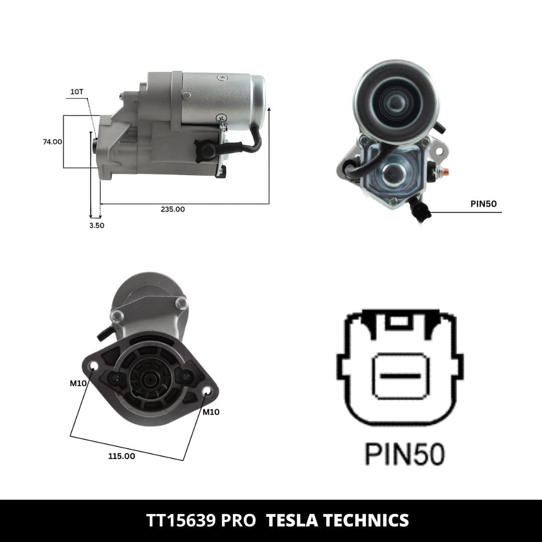 TT15639 PRO Motorino di avviamento per auto 12V 2.20kW Compatibile con TOYOTA Motorino di avviamento per un avviamento affidabile del tuo veicolo. Installazione facile e garanzia.