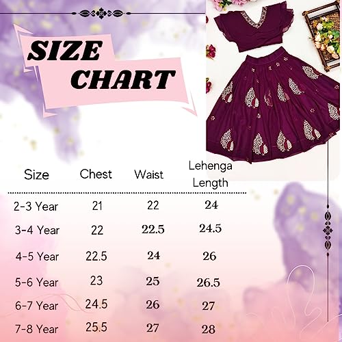 Image of Helene Baby Girl's Readymade Ethnic Wear Georgette Lehenga Choli Set 2-8 Years