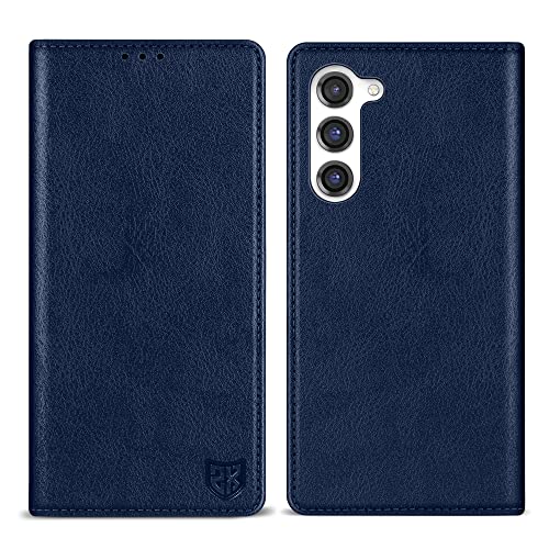 Image of ZZXX for Galaxy S23 Plus Wallet Case Strong Magnetic 6.6 inch,Blue
