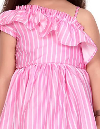 Image of Cotton Printed one Shoulder Frock for Girls
