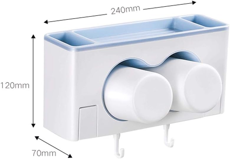 Toothbrush Holder Stalk Multi-Function Waterproof and Toothpaste, with 2 Cups of Family Bathroom Countertops - Cup