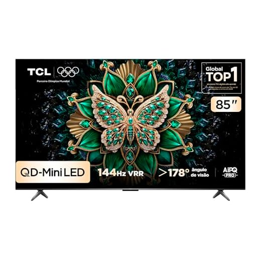 Smart TV TCL 85 Polegadas QLED Mini LED Matte 4K C6K WiFi Bluetooth Google TV 144Hz VRR HDR10+ 85C6K
