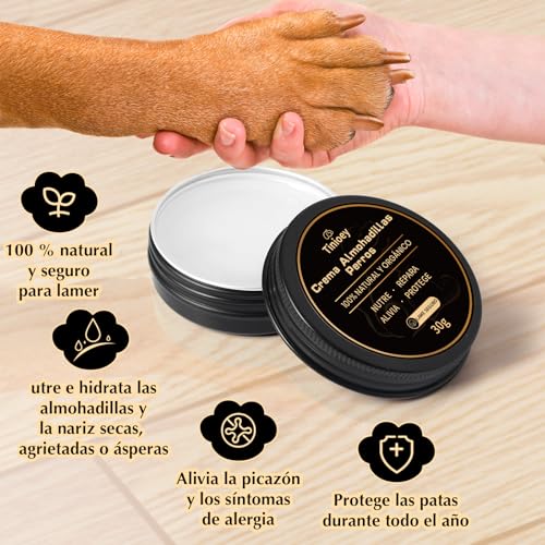 Miniatura 2 de Tinioey Crema Almohadillas Perros 30g X 2 Protector Almohadillas Perro Crema Natural Nariz Y Patas Bálsamo Calmante Para Perros Perros Accesorios Artículos De Salud Animales Pequeños
