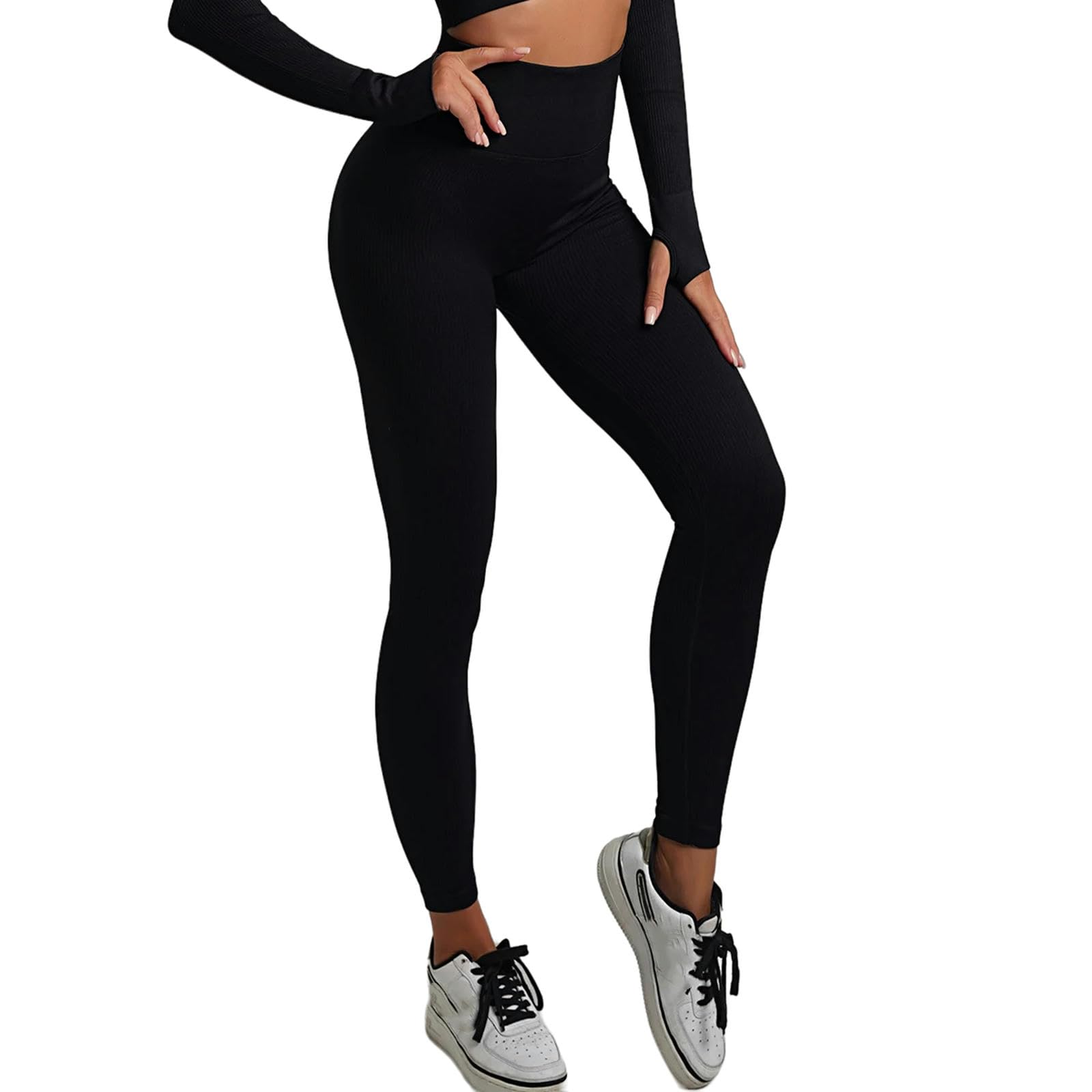 Legginsy dla kobiet UK damskie spodnie do jogi sport bieganie odzież sportowa rozciągliwe podnoszenie fitness rajstopy legginsy siłownia spodnie do ćwiczeń - jasnoniebieski-M