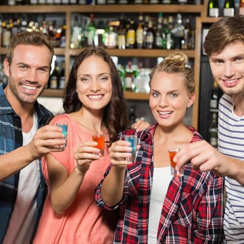 Miniatura 7 de Dromzen 12 Piezas Vasos De Cristal De 30ml, Vasos Chupito De Sidra Cristal, Vasos Pequeños De Aperitivos Cristal, Juego De Shot Glass, Shot Copa Postre Chiquitos, Asos De Chupito