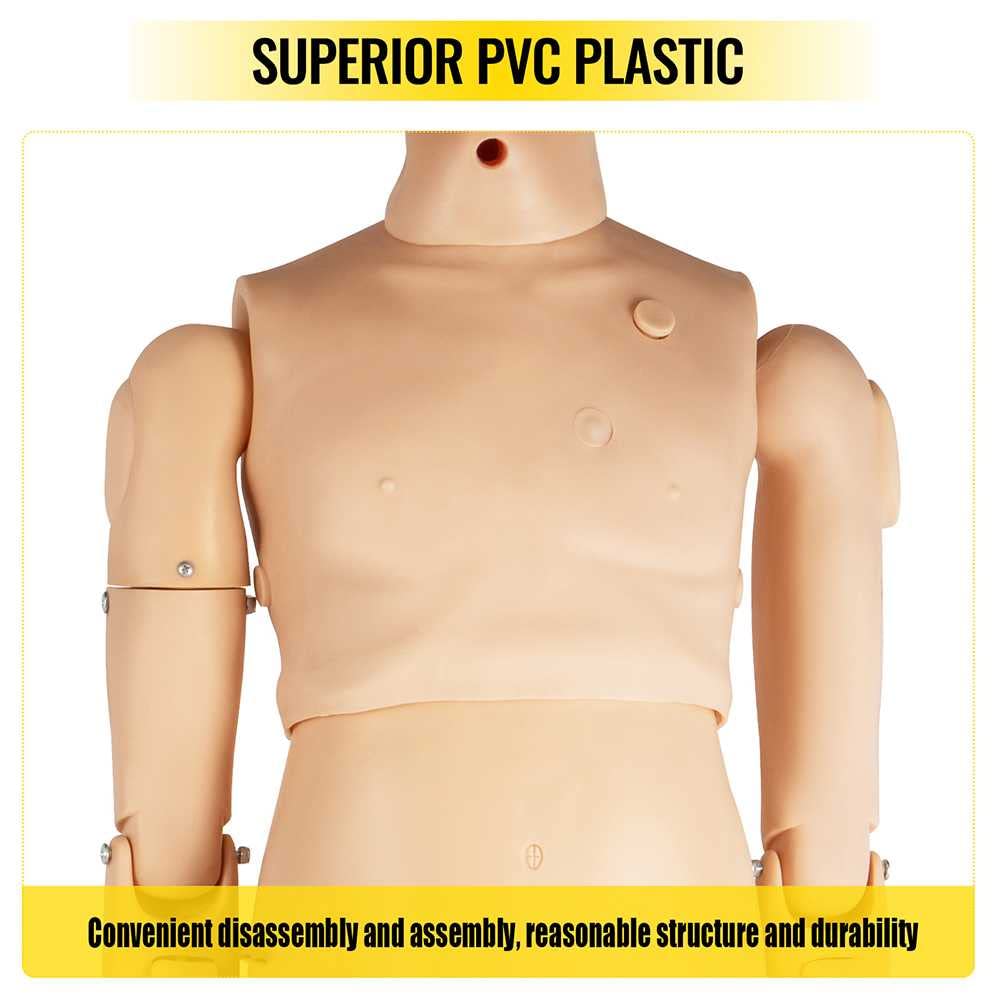 Maniquí de Enfermeria, Maniqui Practicas Enfermeria con Bata Paciente y Módulo Inyección para Practicar Cuidados Básicos Presión Simple Pecho Dedicado Docencia Formación