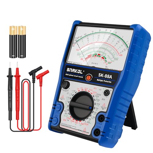 SNAKOL Analog Multimeter Tester Analog Voltmeter Multimeter Fieldpiece Volt Meters and Multimeters for AC/DC Volt 2500V DC Current 10A RX 10K Battery Tester Diode/LED Testing 24 Range