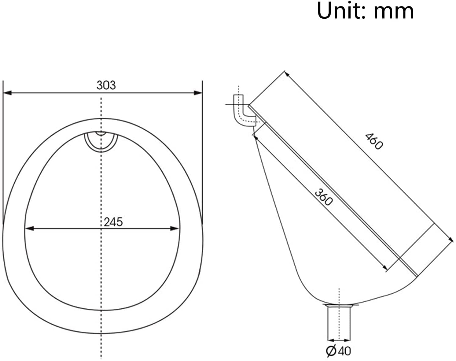 OTQEFTN Wall-Mounted Urinals Stainless Steel Urinals with Automatic Flushing System Vertical Stainless Steel Induction Flushing Urinals(