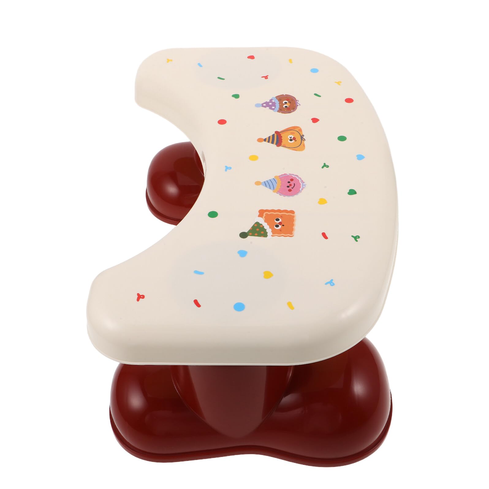 Milisten Fußhocker für Kinderbadezimmer Stabiler Tritthocker mit Breitem Standfuß aus Kunststoff Toilettentritthocker für Kleinkinder Badezimmerhocker mit Fußstütze Platzsparend und Sicher