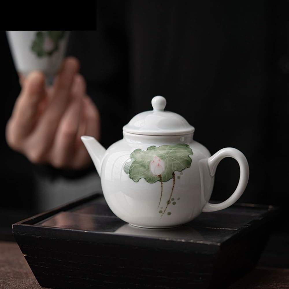 Tetera Infusor De Té pintada a mano de 200ml, Infusor De Té de porcelana blanca japonesa, Infusor De Té doméstica con infusor, servicios de té, Infusor De Té Tetera De Agua Portátil