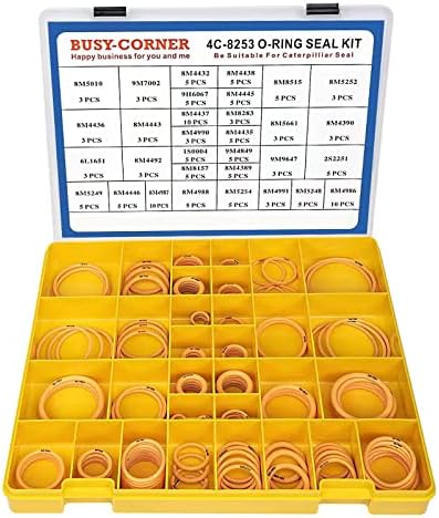 Caterpillar 4C8253 Silicone O-Ring Kit for CAT 2701533 4C8253 Replacement Parts(Silicone)
