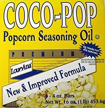 Coco-Pop Popping Popcorn Seasoning Coconut Oil Bars, 3-16 OZ Packs