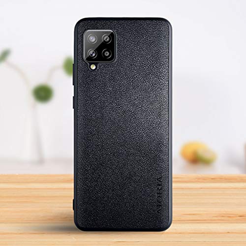 Protection Samsung A42 5G Noir en cuir PU effet rétro premium - 2