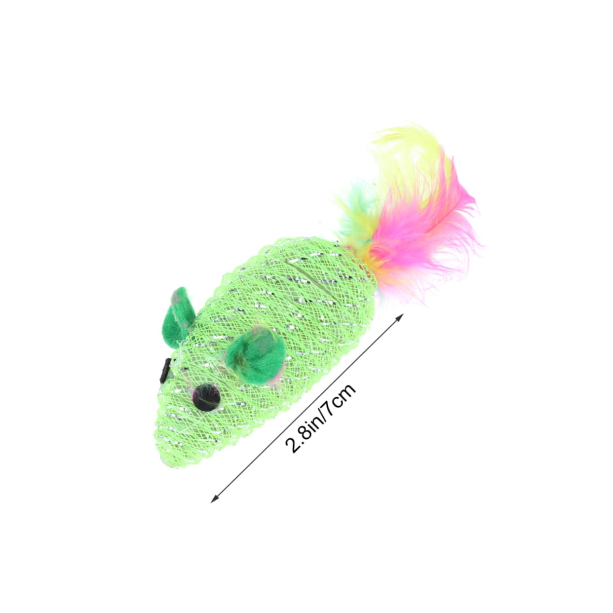 LIOOBO 10Pcs Realistic Cat Mouse with Feather Tails Random Interactive Pet Supplies for Cats and Kittens Engaging Playtime Fun