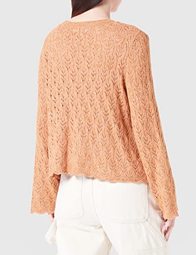 ONLY Damen Onlalvi O-Neck Cc KNT Strickpullover, Brown Sugar/Detail:Melange, L EU - Image 4