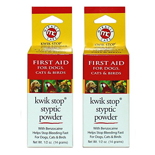 Miracle Care Kwik Stop Styptic Powder, 0.5 Oz - Pack of 2