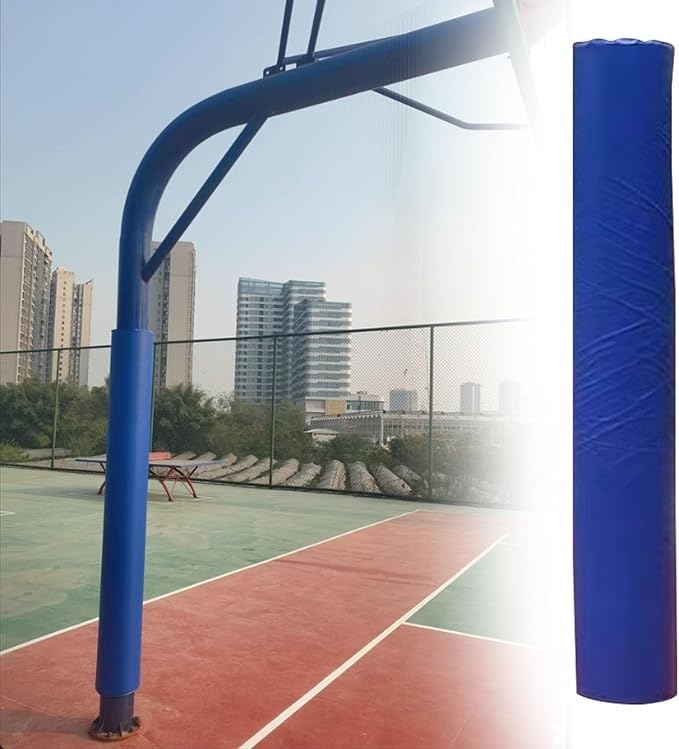 Coussinet de protection pour poteau rond de terrain de basket et aire de jeux extérieurs