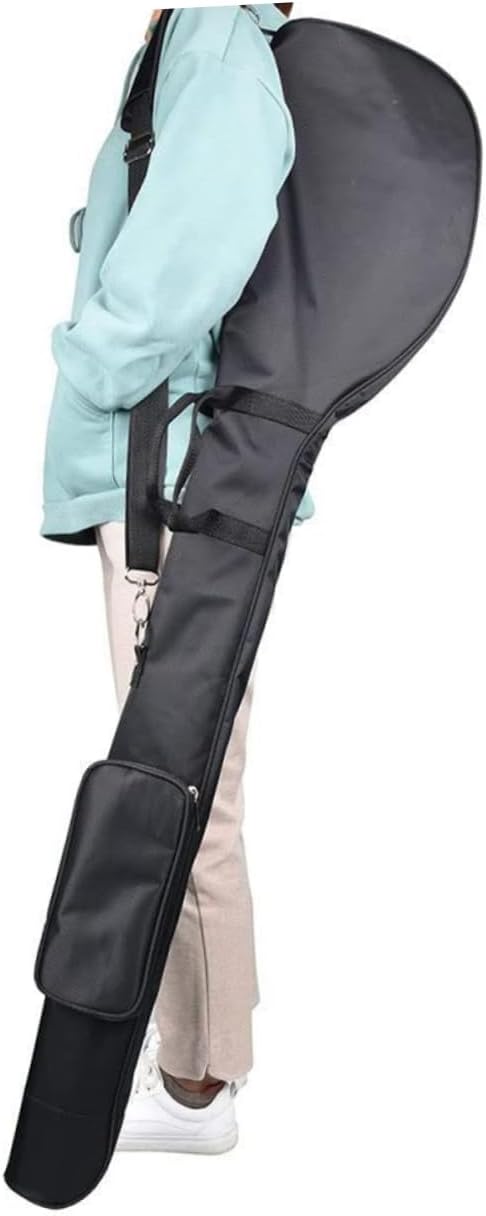 Toyvian Portable Golf Club Bag Multi-use Reusable Holder for Easy Storage Durable Material Shoulder Strap for Golfing Matches and Daily Use Black