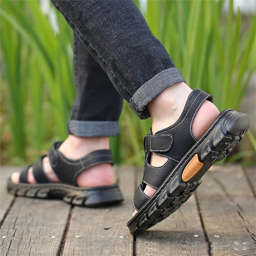 Men's Sport Sandals Closed Toe Outdoor Breathable Anti-Slip Sandal Adjustable Summer Fisherman Beach Shoes4