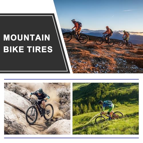 2-Pack Mountain Bike Tires & Tubes Set: 26/27.5/29-Inch