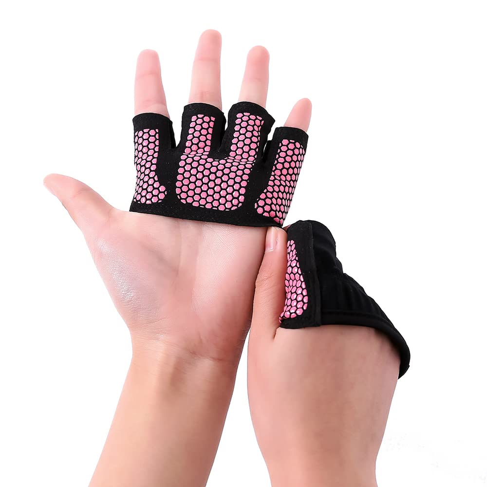 1 Paire Profession Gym Fitness Demi Doigt Gants Hommes Femmes pour Exercice entraînement Gant Puissance haltérophilie Musculation protège-Main