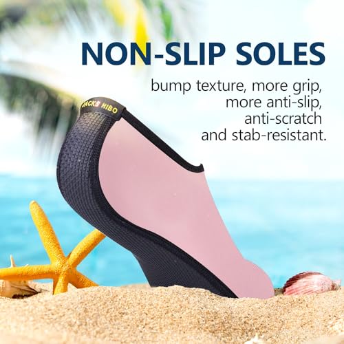 Image of JACKSHIBO Water Shoes for Women Men Quick-Dry Swim Shoes Beach Water Socks