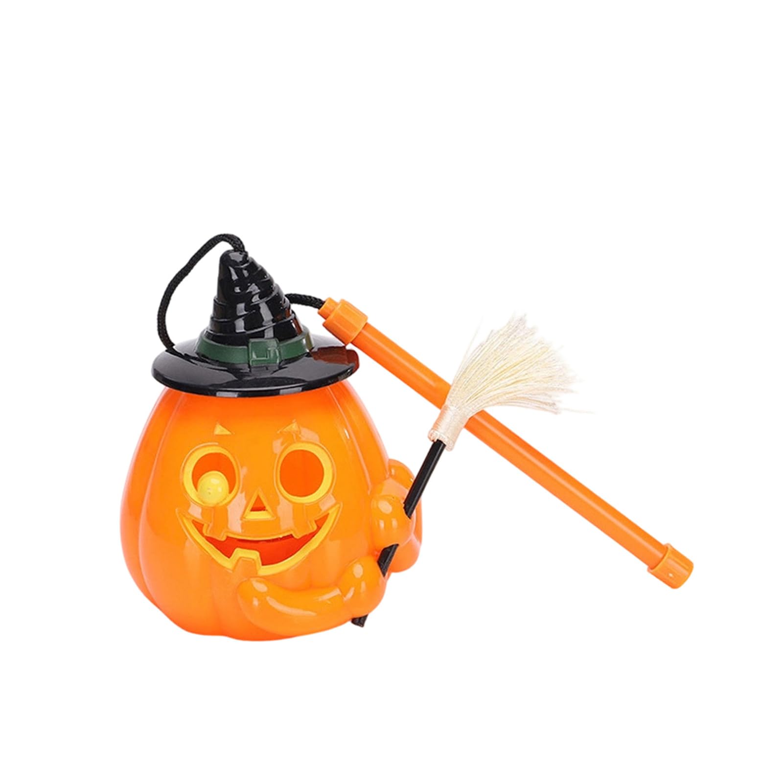 Pangboer B Up Halloween Pumpkin With Carry Handle Abs Ody Decor For Candy Station Tabletop Photo Accent Display Pumpkin Halloween Decor Light Up Tabletop Entryway Party Candy Station Seasonal