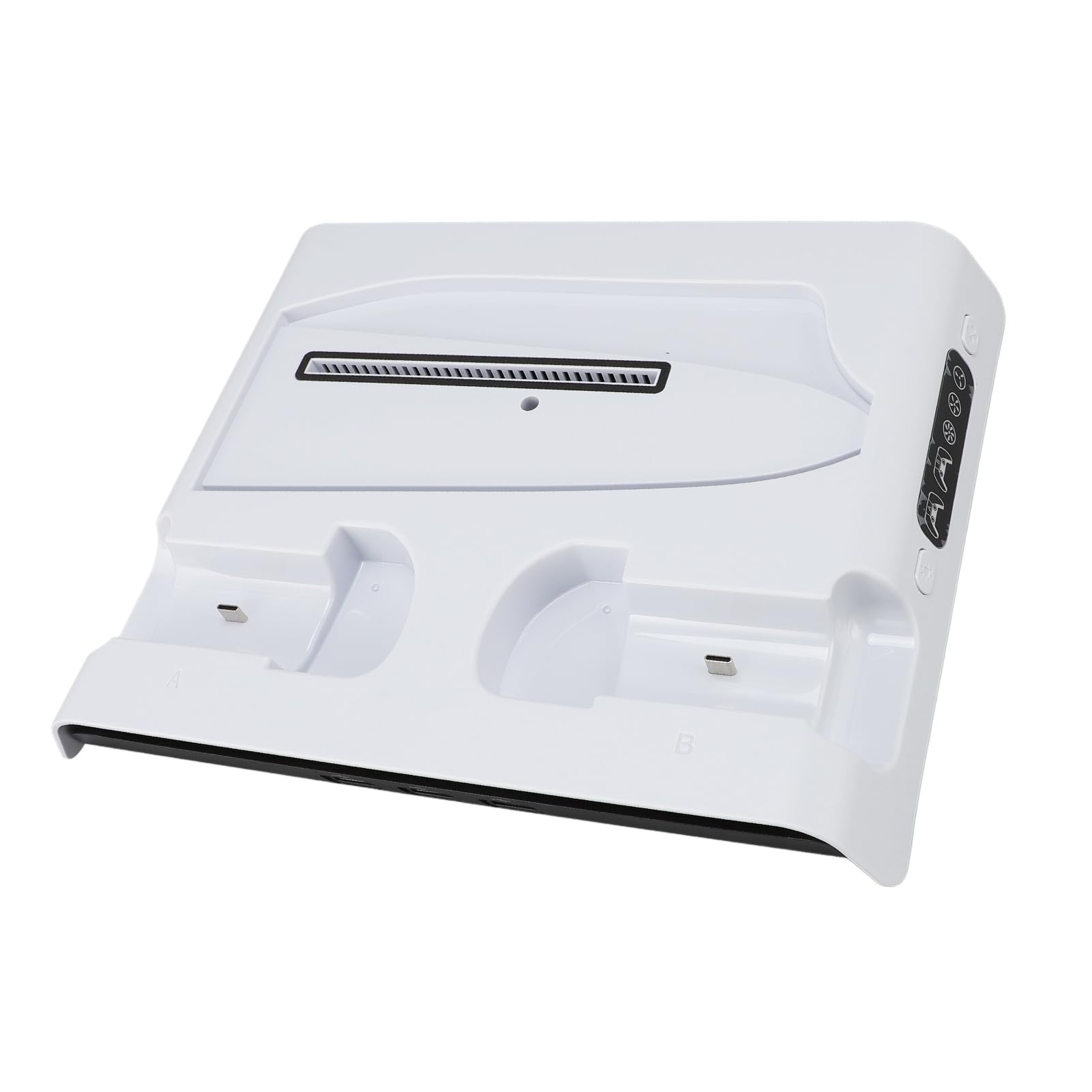 Tomantery Estación de Refrigeración para Consola de Juegos RGB, Base de Carga Doble para Mandos Multifuncional Eficiente para Entusiastas de los Juegos