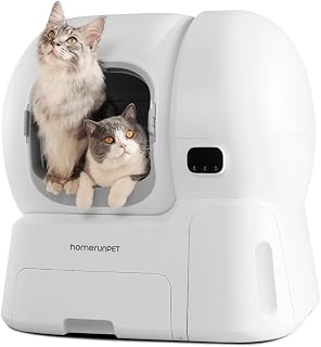 Homerunpet 自動猫トイレ 大型猫対応 自動猫砂補充機能 物理的な挟まり防止設計 ホームランペット アプリ管理 運行音は38.8㏈ CS106 Loobo Max