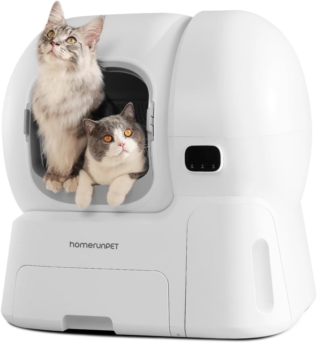 Amazon | Homerunpet 自動猫トイレ 大型猫対応 自動猫砂補充機能 物理