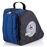 BambiniWelt by Rafael K. Inliner-Rucksack Skatertasche – Rollschuh Tasche für Inliner, Skates & Rollschuhe – wasserdichtes Cordura, Stabiler Reißverschluss, verstellbare Schultergurte (schwarz-blau)