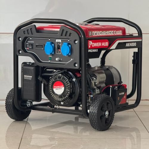 Image of POWER HUB PROMAX AK4000-3000 WATTS POWERED PETROL GENERATOR FOR HOME &COMMERCIAL USE|SELF START & RECOIL START|3000W OR 3KW|1 YEAR WARRANTY