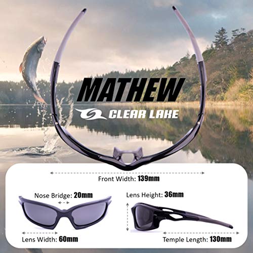 Clear Lake Mathew Polarized Sports Sunglasses for Men Women Fishing Running Hiking Running Cycling2