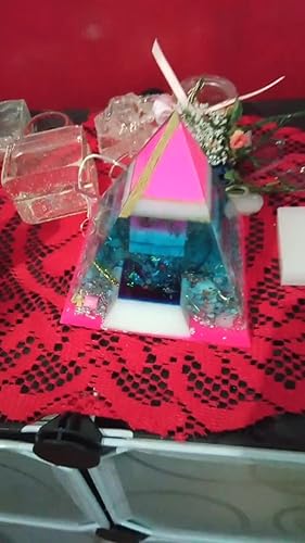 Stampo In Silicone A Piramide Per Resina + Telaio In Plastica | 15 Cm | Per Gioielli, Saponi, Gesso E Fai-da-Te - 4