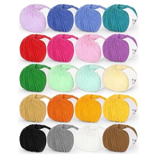 23+ Charming Crochet Christmas Gifts to Make This Holiday Season 4 Katech 20 Skeins Cotton Yarn for Crocheting-55% Cotton 45% Acrylic-4 Medium (Worsted)-Super Soft Milk Cotton Yarn-Great Crochet and Knitting Starter Kit for Colorful Craft
